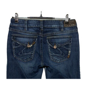 Silver Jeans Womens 30X32 Blue Flare Suki Surplus Lo Rise Dark Wash Actual 30X31